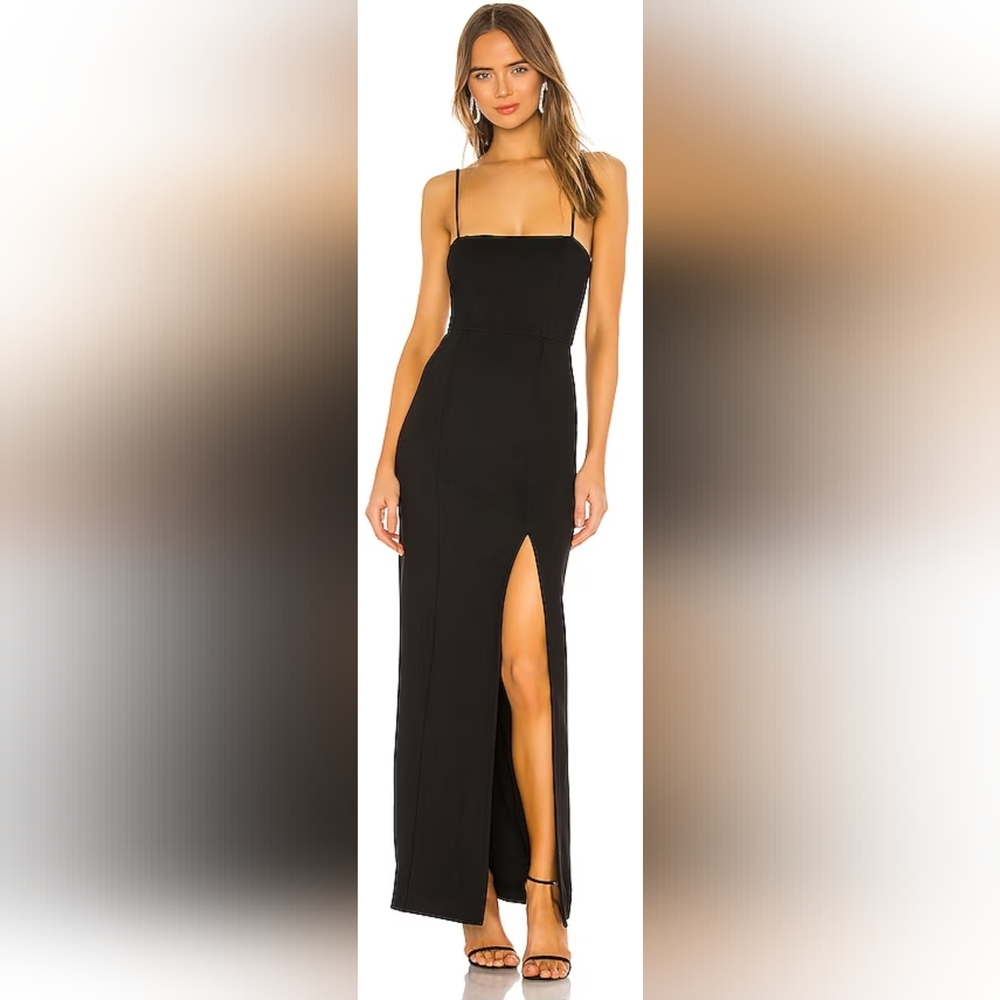 NBD Sleek Black Maxi Dress